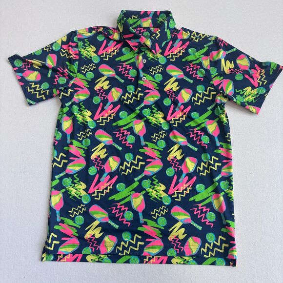 chubbies Other - Chubbies The Backhand Winner Performance Golf Polo Men's S Pickleball Print UPF